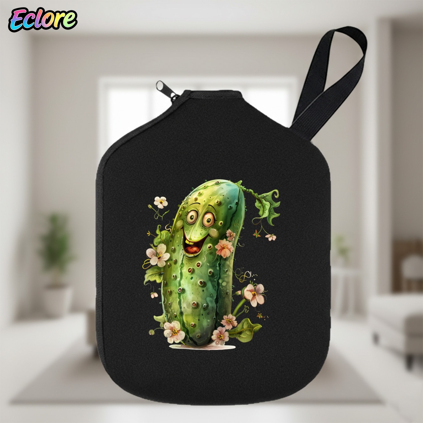 Pickleball Paddle - Cartoon Smile Pickleball-Schlägerhülle, weiche, robuste Schlägertasche,