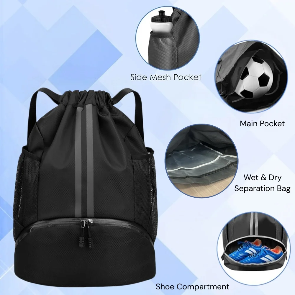 Sportrucksack mit Kordelzug, L – Sports Equipment Storage Bewertung und Preis