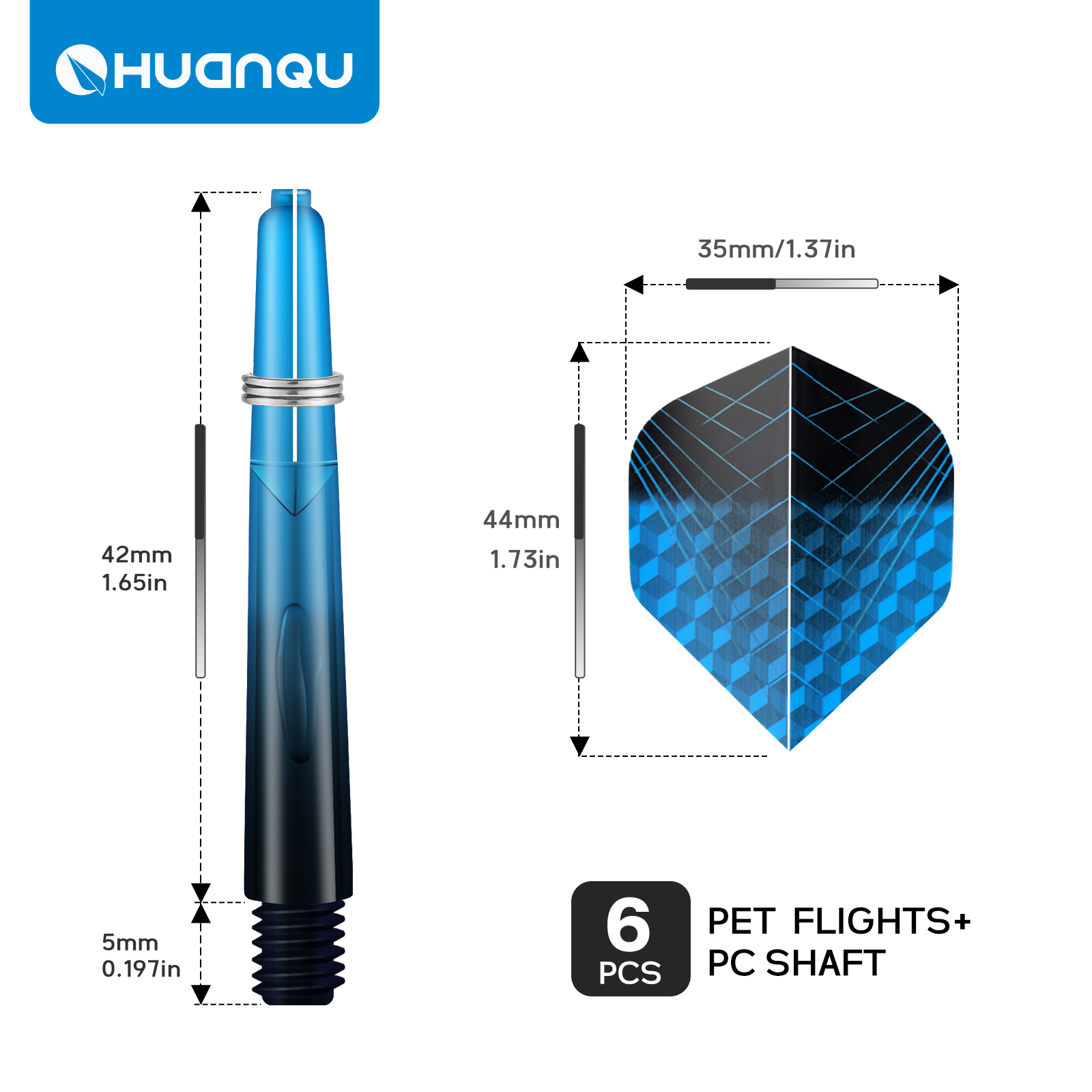 Huanqu 47mm Dart-Schäfte 6 Stü – Sports Equipment In Flight Bewertung und Preis